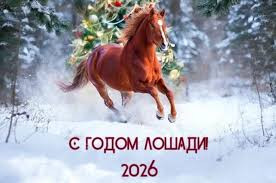 С Новым 2026 годом Лошади и Рождеством! 